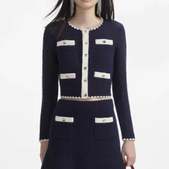 Knitwear|Lauren Ralph Lauren Self-Portrait Crocheted Cardigan - XS