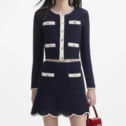 Knitwear|Lauren Ralph Lauren Self-Portrait Crocheted Cardigan - XS