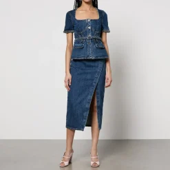 Dresses|Dresses|Dr. Martens Self-Portrait Denim Midi Dress - US 2/UK 6