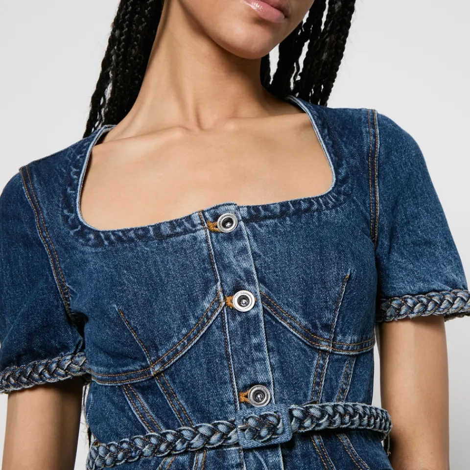 Dresses|Dresses|Dr. Martens Self-Portrait Denim Midi Dress - US 2/UK 6
