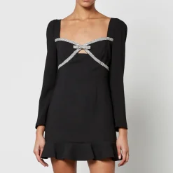 Dresses|Dresses|Self-Portrait Diamante-Embellished Crepe Mini Dress - US 4/UK 8