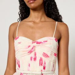 Dresses|Dresses|Cras Self-Portrait Floral-Print Chiffon Midi Dress - UK 12