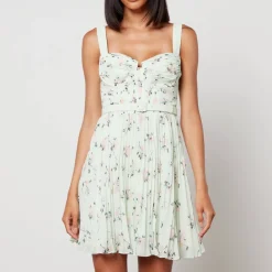 Dresses|Dresses|Self-Portrait Floral-Printed Chiffon Mini Dress - UK 12/US 8