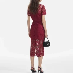 Dresses|Dresses|Self-Portrait Guipure Lace Midi Dress - UK 6