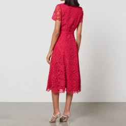 Dresses|Dresses|Dr. Martens Self-Portrait Guipure Lace Midi Wrap Dress - US 2/UK 6