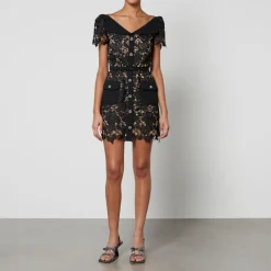 Dresses|Dresses|Self-Portrait Guipure Lace Mini Dress - US 2/UK 6