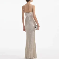 Dresses|Dresses|De La Vali Self-Portrait Rhinestone Mesh Maxi Dress - UK 12
