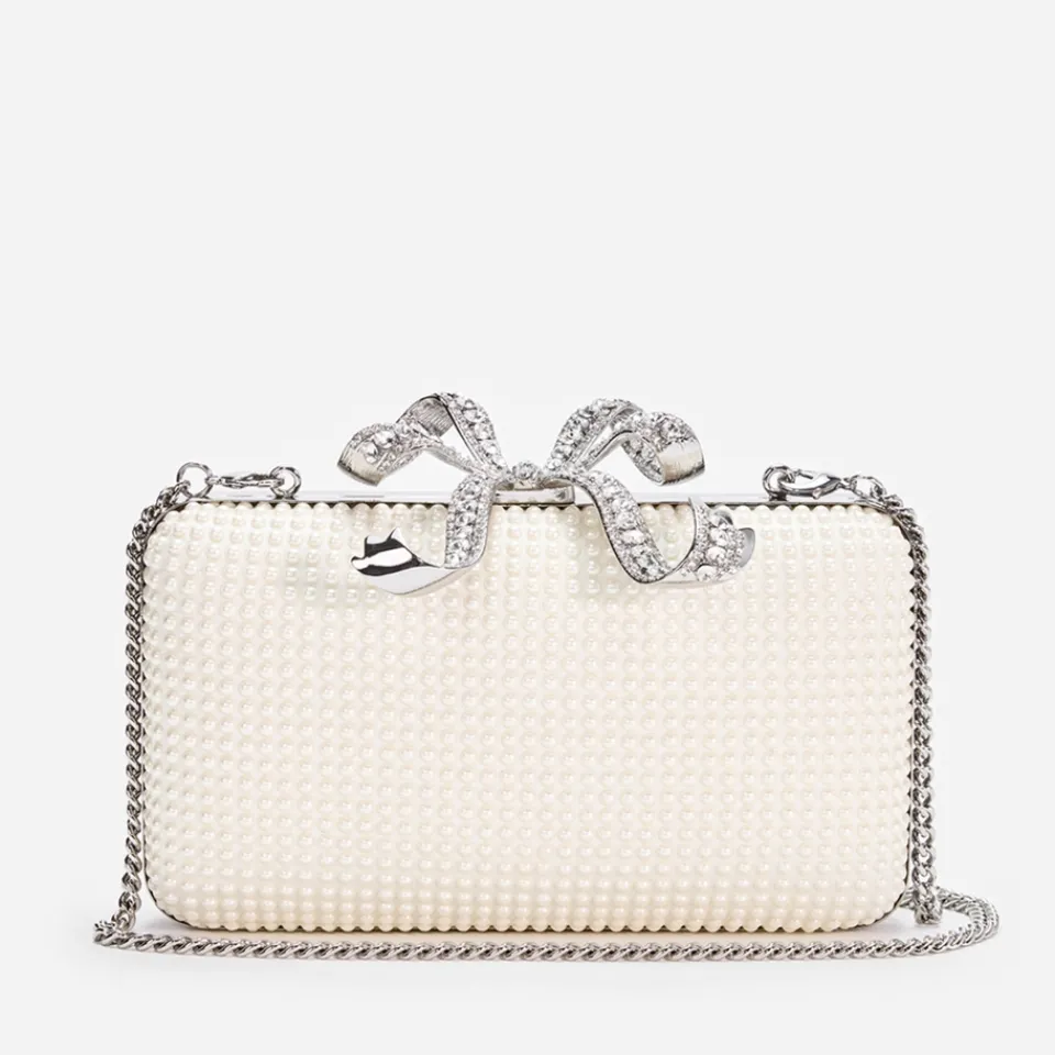 Bags|Dr. Martens Self-Portrait Satin Faux Pearl Box Clutch
