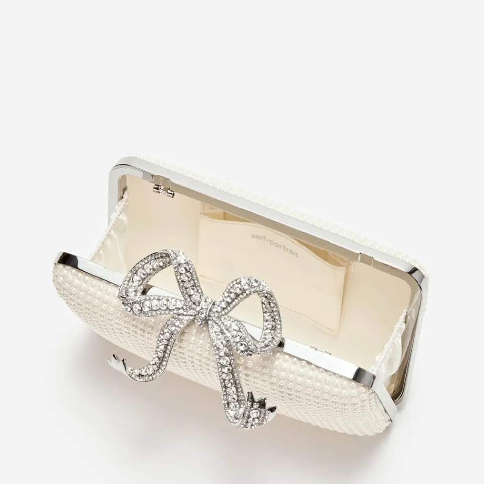 Bags|Dr. Martens Self-Portrait Satin Faux Pearl Box Clutch