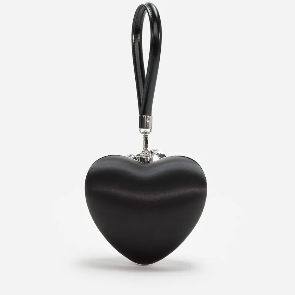 Bags|Dr. Martens Self-Portrait Top Handle Satin Heart Clutch