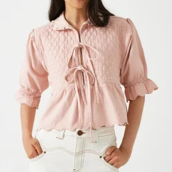 T-Shirts And Tops|Shirts And Blouses|Seventy + Mochi Heidi Quilted Cotton Blouse - S
