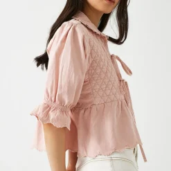 T-Shirts And Tops|Shirts And Blouses|Seventy + Mochi Heidi Quilted Cotton Blouse - S