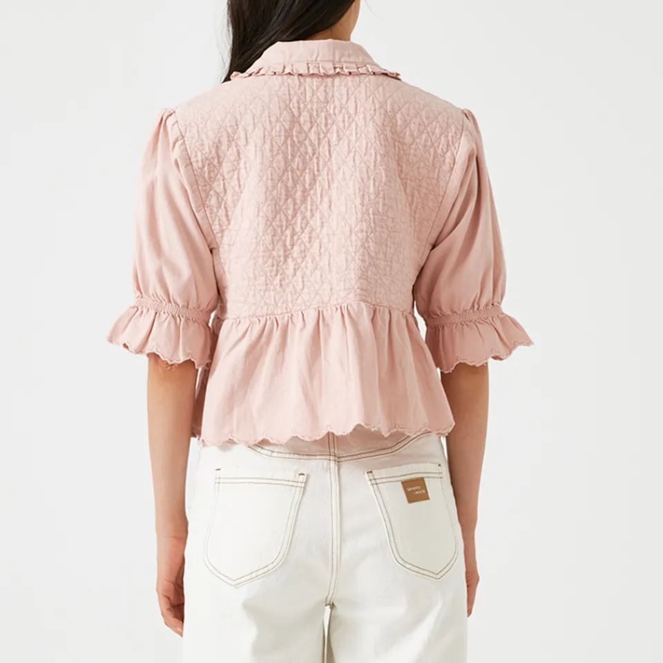 T-Shirts And Tops|Shirts And Blouses|Seventy + Mochi Heidi Quilted Cotton Blouse - S
