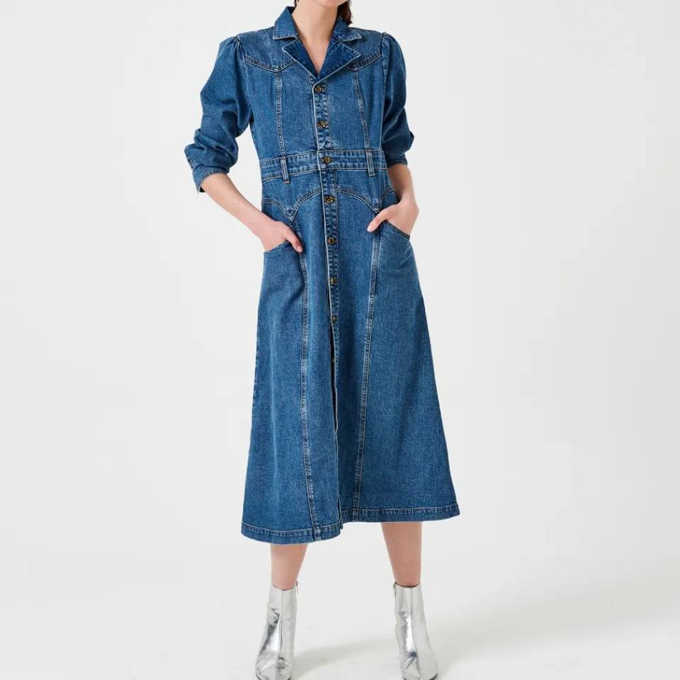 Dresses|Dresses|Dr. Martens Seventy + Mochi Mia Midi Denim Dress - XS