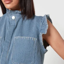 Jackets|Coats|Seventy + Mochi Pablo Cotton-Blend Denim Waistcoat - UK 12