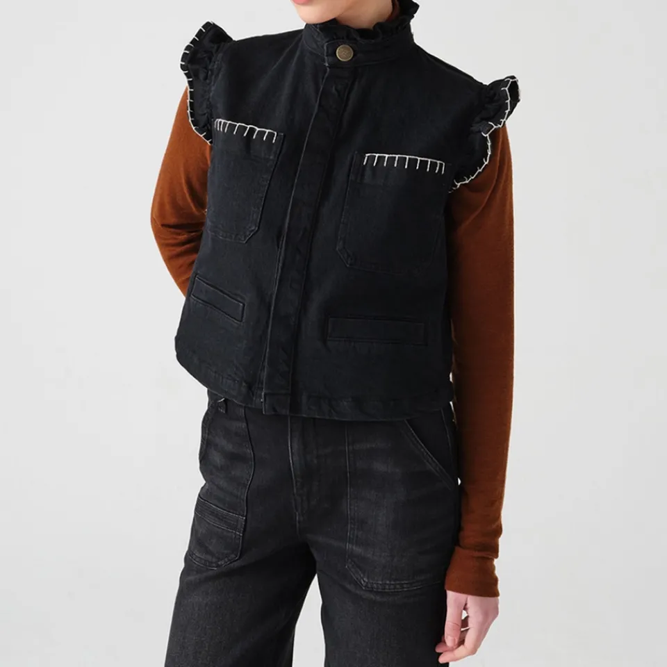 Jackets|Coats|Maison Kitsuné Seventy + Mochi Pablo Denim Waistcoat - XS