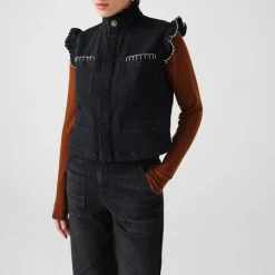 Jackets|Coats|Maison Kitsuné Seventy + Mochi Pablo Denim Waistcoat - XS