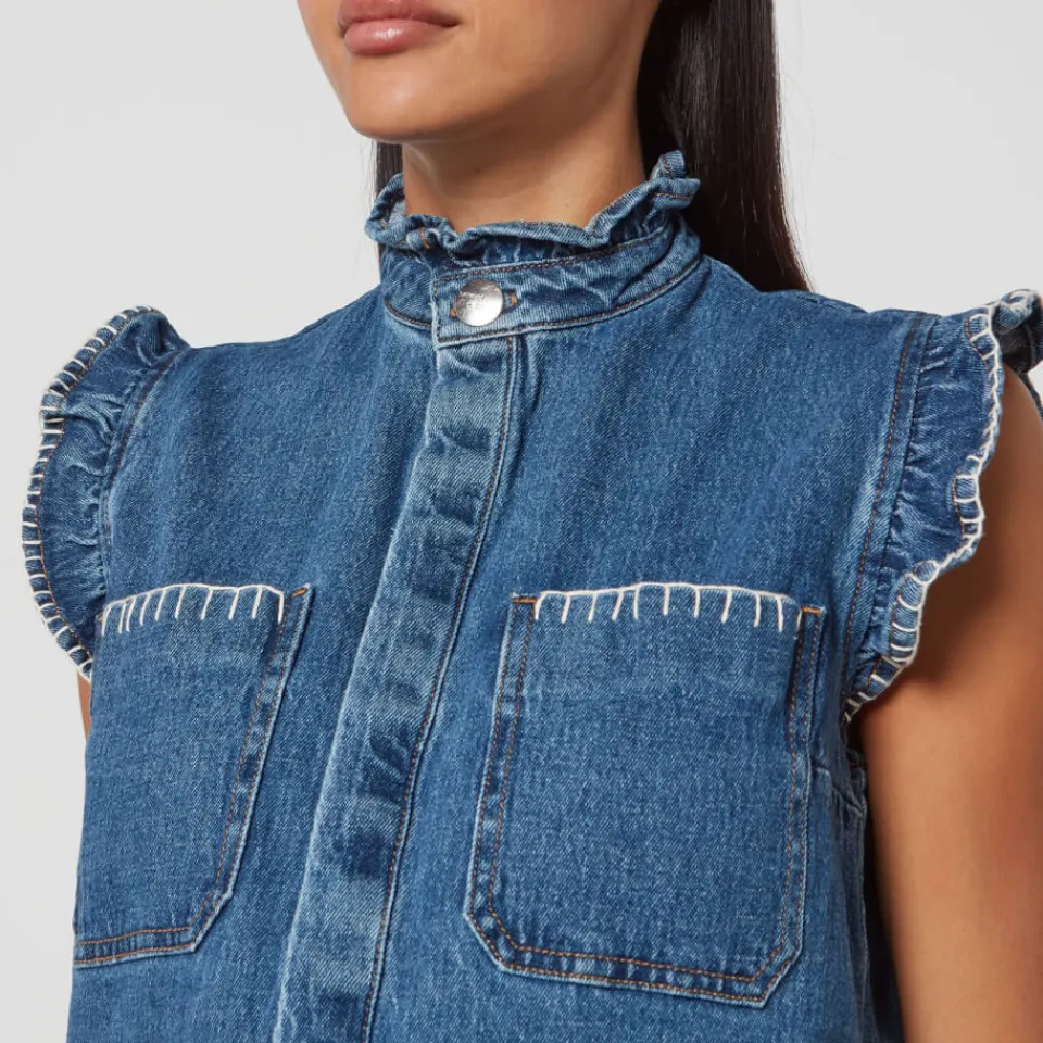 Jackets|Coats|Birkenstock Seventy + Mochi Pablo Denim Waistcoat - UK 12