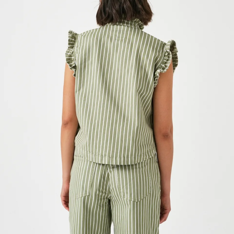 Jackets|Coats|Seventy + Mochi Pablo Striped Denim Waistcoat - XS