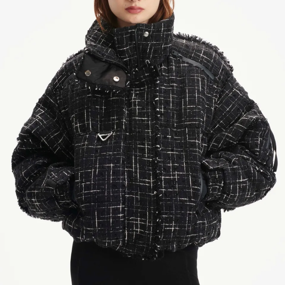 Jackets|Coats|Dr. Martens Shoreditch Ski Club Diana Leah Tweed Puffer Jacket - M