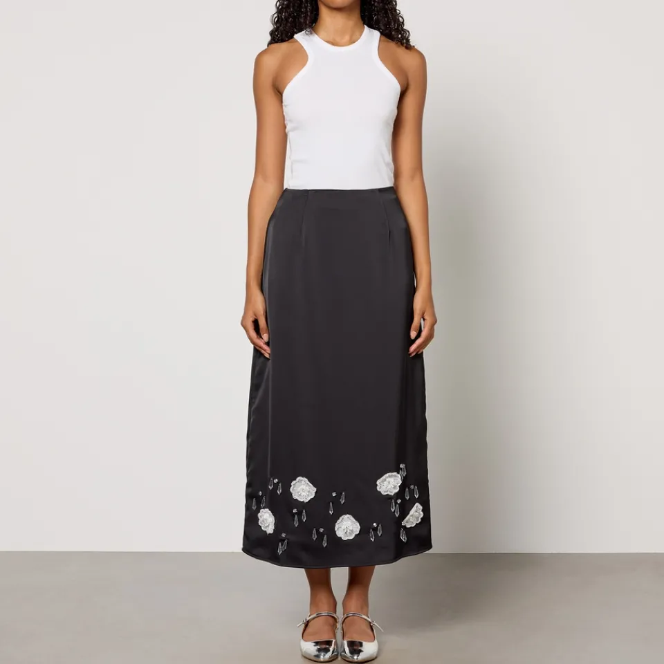 Skirts|Skirts|By Malene Birger Sister Jane Desert Hearts Satin Midi Skirt - S/UK 8