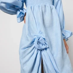 Dresses|Dresses|Sleeper Atlanta Rosette Linen Dress - XS
