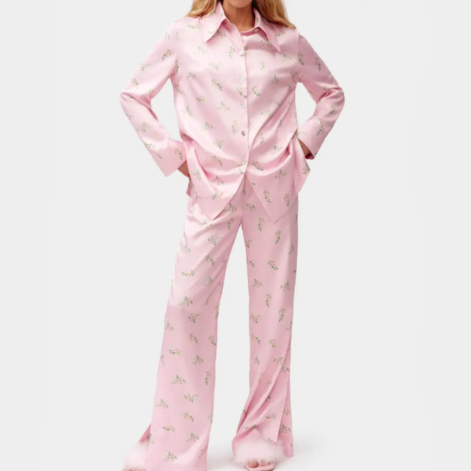 Loungewear|Dr. Martens Sleeper Blossom Floral-Printed Satin Lounge Shirt - S