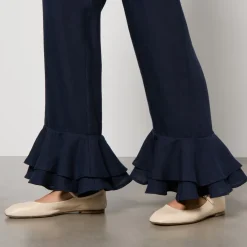 Loungewear|Sleeper Cha-Cha Ruffled Linen Lounge Set - M