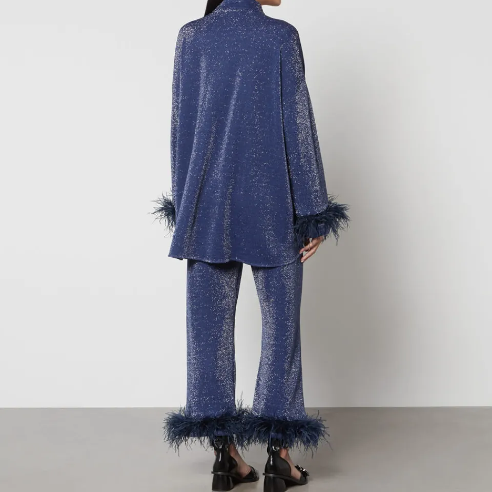 Loungewear|Dr. Martens Sleeper Feather-Trimmed Lurex Party Pyjama Set - S