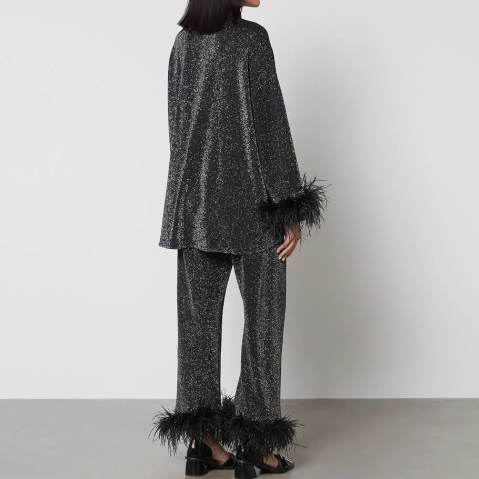 Loungewear|Co-Ord Sets|Dr. Martens Sleeper Feather-Trimmed Lurex Party Pyjama Set - S