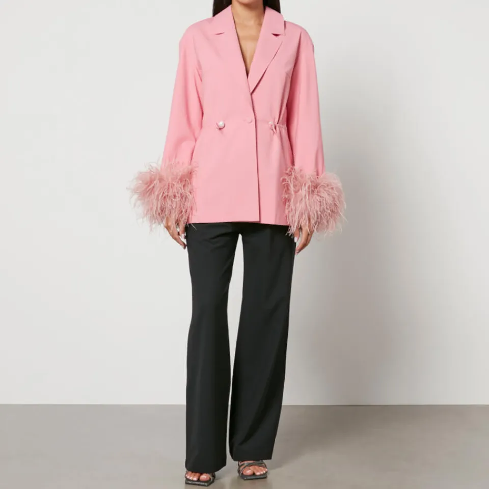Jackets|Coats|Dr. Martens Sleeper Girl With Pearl Feather-Trimmed Crepe Blazer - XS