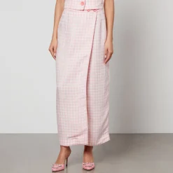 Skirts|Skirts|Dr. Martens Sleeper Lili Marleen Gingham Linen-Blend Skirt - M