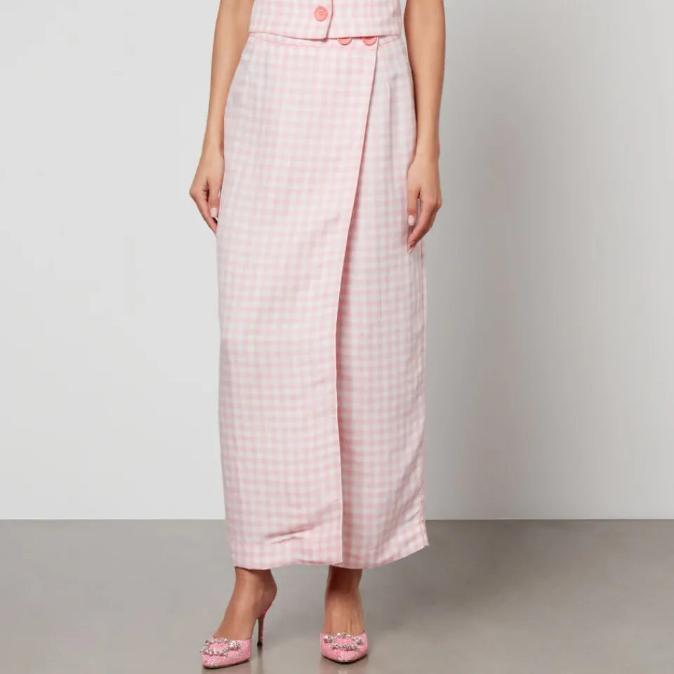 Skirts|Skirts|Dr. Martens Sleeper Lili Marleen Gingham Linen-Blend Skirt - M