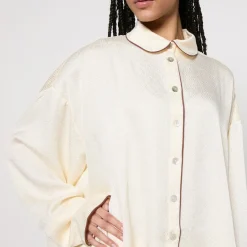 Loungewear|Co-Ord Sets|Sleeper Pastelle Oversized Jacquard Shirt - XXS-XS