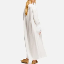 Dresses|Dresses|Sleeper Suzi Feather-Trimmed Satin Midi Dress - M