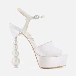 Heels|Sandals & Slides|Dr. Martens Sophia Webster Natalia Perla Satin Heeled Sandals - UK 6
