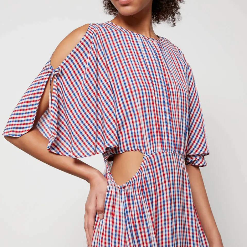 Dresses|Dresses|Dr. Martens Stella Nova Checked Satin Midi Dress - DK 38/UK 12