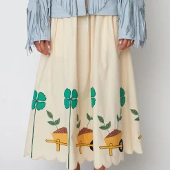 Skirts|Skirts|Polo Ralph Lauren Stella Nova Embroidered Cotton-Poplin Midi Skirt - DK 32/UK 6