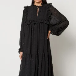 Dresses|Dresses|Stella Nova Iza Joe Fil-Coupé Crepon Midi Dress - DK 34/UK 8