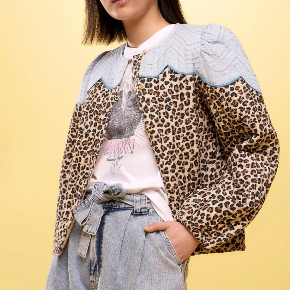 Jackets|Coats|Stella Nova Leopard Cloud Cotton-Shell Jacket - DK 36/UK 10