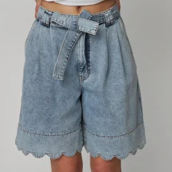 Shorts|Shorts|Barbour International Stella Nova Moon Washed Denim Shorts - DK 32/UK 6