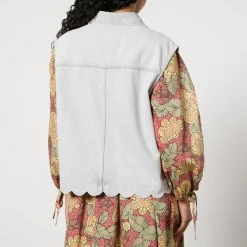 Jackets|Coats|Stella Nova Scalloped Denim Vest - DK 36/UK 10