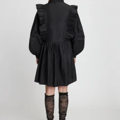 Dresses|Dresses|Toit Volant Stella Nova Slub Twill Frill Short Dress - DK 40/UK 14