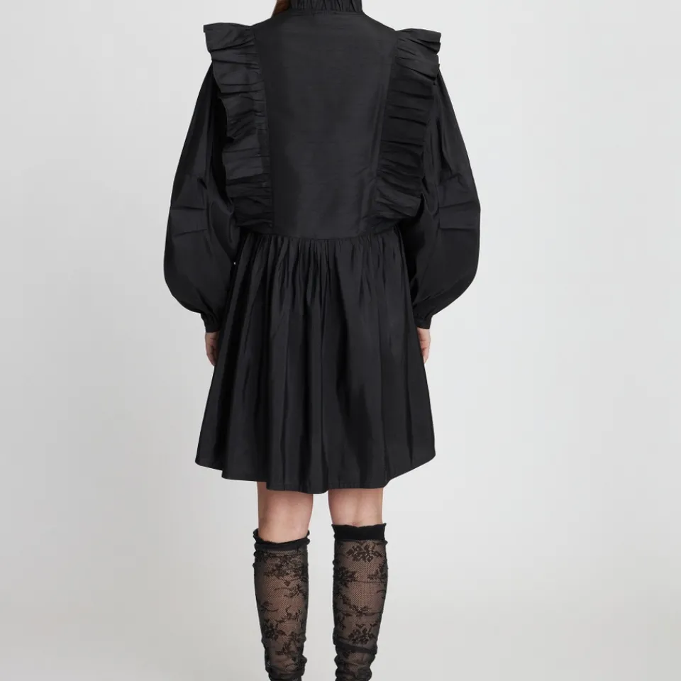 Dresses|Dresses|Toit Volant Stella Nova Slub Twill Frill Short Dress - DK 40/UK 14