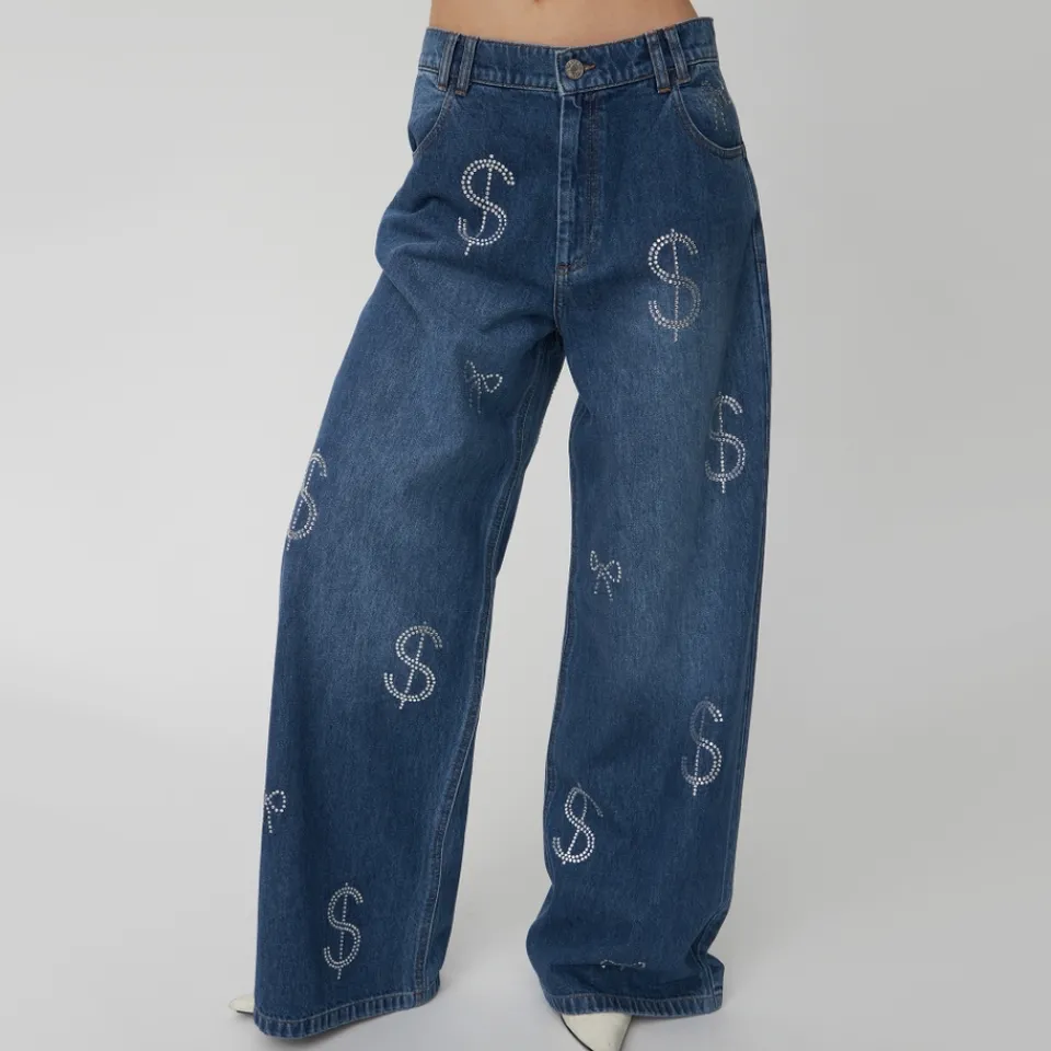 Jeans|Stella Nova Washed Denim Wide-Leg Jeans - DK 34/UK 8