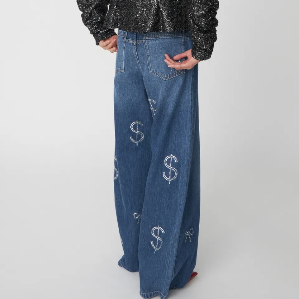 Jeans|Stella Nova Washed Denim Wide-Leg Jeans - DK 34/UK 8