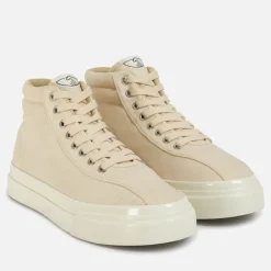 Trainers|Trainers|Le Specs Stepney Workers Club 's Varden Canvas Hi-Top Trainers - Raw Ecru - EU 39