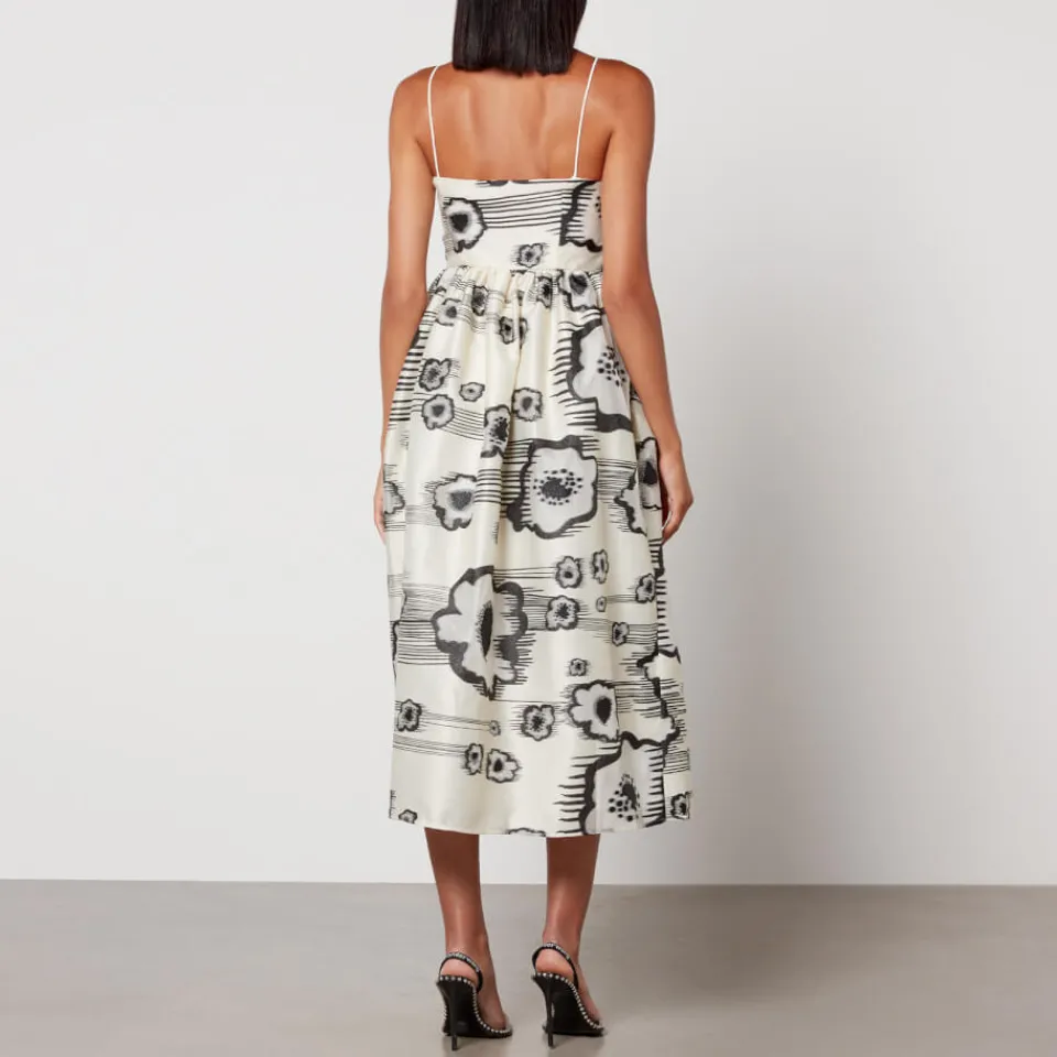 Dresses|Dresses|Stine Goya Abby Floral-Print Satin Midi Dress - XS
