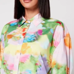 T-Shirts And Tops|Shirts And Blouses|Cras Stine Goya Charlotta Printed Organic Cotton Shirt - M