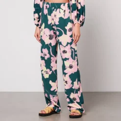 Trousers|Stine Goya Fatou Crepe Wide Leg Trousers - XS